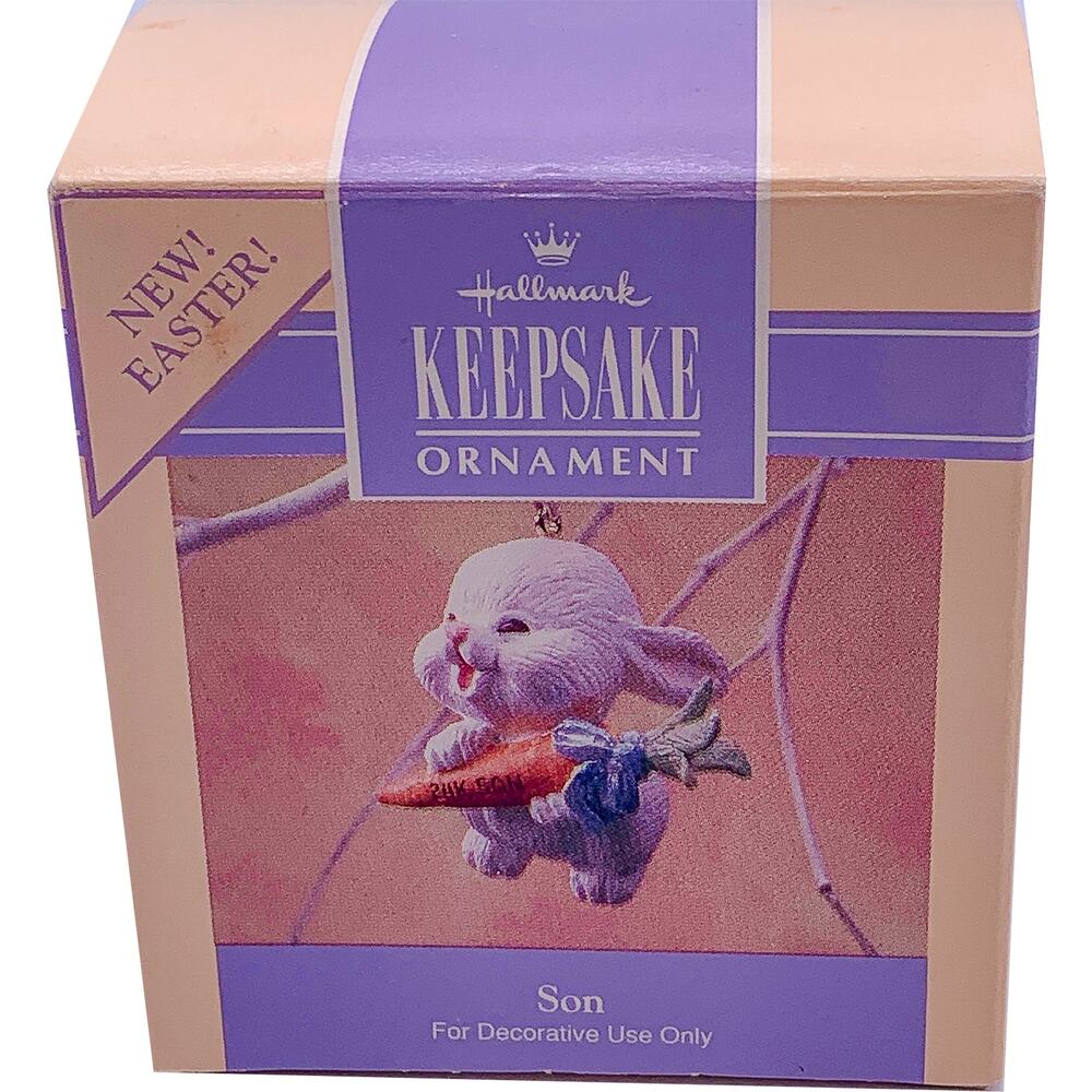 1990 Hallmark Keepsake Easter Ornament SON Bunny Ornament in Box